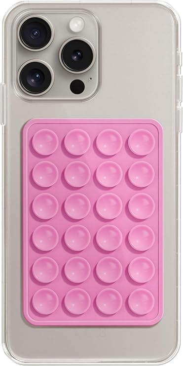Suction Phone Case, Phone Suction Sticker, Silicone Suction Phone Case for Hands-Free Mobile Accessory Holder Grip, Video Phone Accessory Compatible Mirror